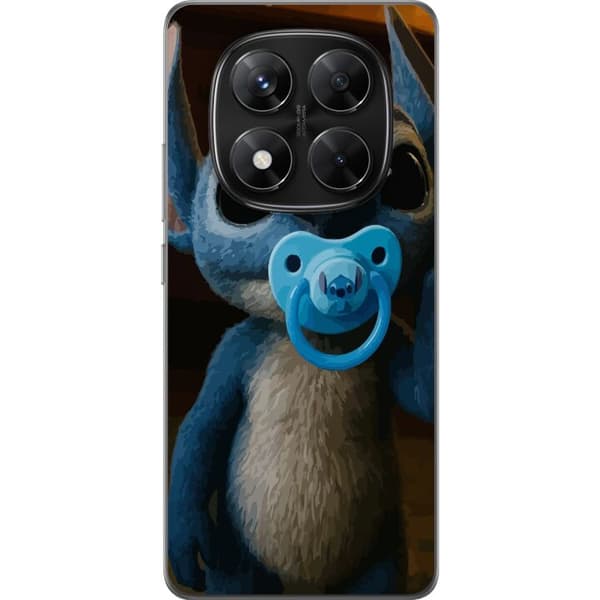 Xiaomi Redmi Note 14 Pro Genomskinligt Skal Stitch & Napp – babytema med söt karaktär
