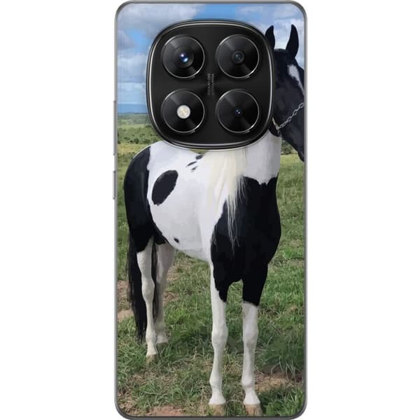 Xiaomi Redmi Note 14 Pro Gennemsigtig cover Hestemagi - stiliseret hest i en rolig farveskala