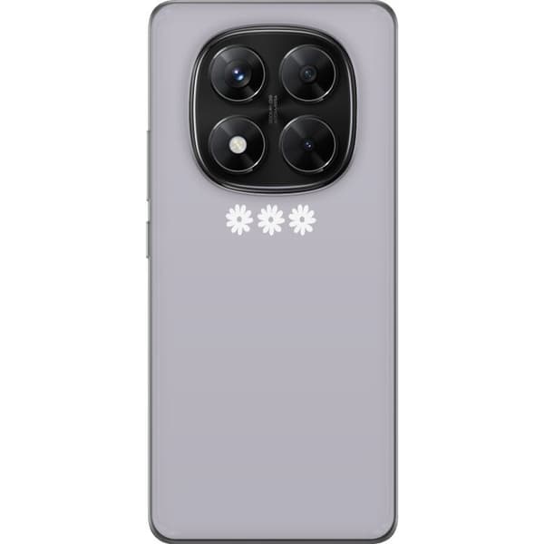 Xiaomi Redmi Note 14 Pro Gjennomsiktig deksel Lilla Blomminimalisme - stilig blomstermotiv på lilla bakgrunn