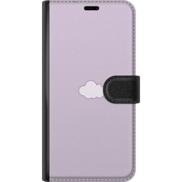 Xiaomi Redmi Note 14 Pro+ Plånboksfodral Lila Moln – minimalistiskt moln på lila bakgrund