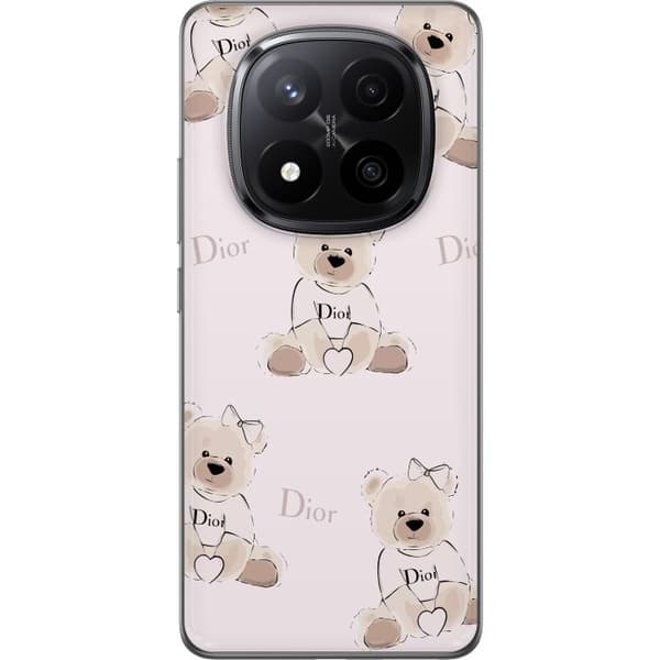 Xiaomi Redmi Note 14 Pro+ Gjennomsiktig deksel Teddy Dior Vibes - luksuriøs teddybjørn i motestil