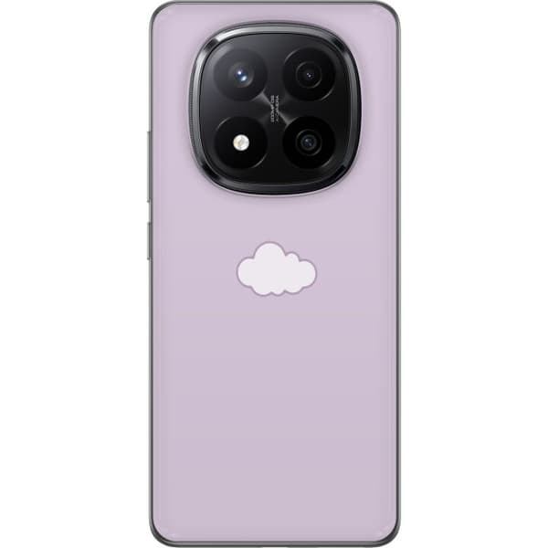 Xiaomi Redmi Note 14 Pro+ Genomskinligt Skal Lila Moln – minimalistiskt moln på lila bakgrund