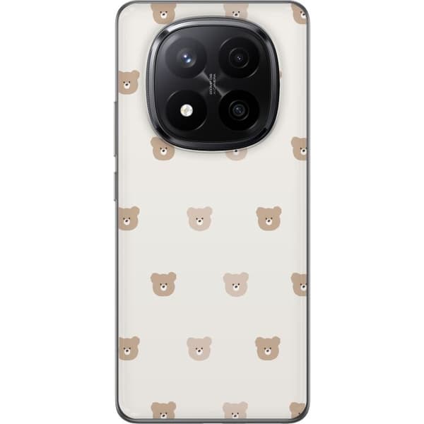 Xiaomi Redmi Note 14 Pro+ Gjennomsiktig deksel Teddybakgrunn - søte teddybjørner mot en myk bakgrunn