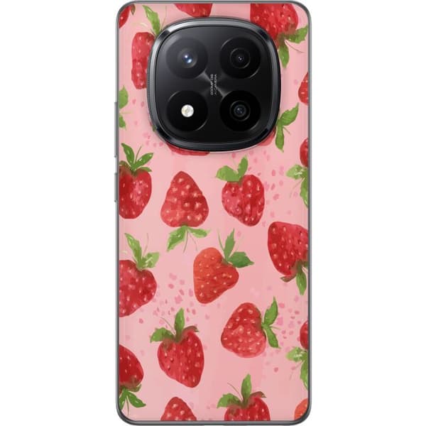 Xiaomi Redmi Note 14 Pro+ Gjennomsiktig deksel Jordbærdrømmer - Retro-stil jordbærmønster