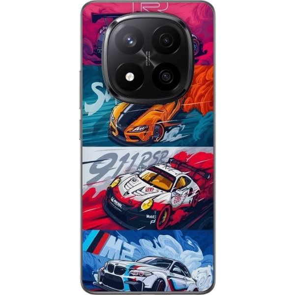 Xiaomi Redmi Note 14 Pro+ Gjennomsiktig deksel Fartfylte Biler - Tegnet Mønster med Action