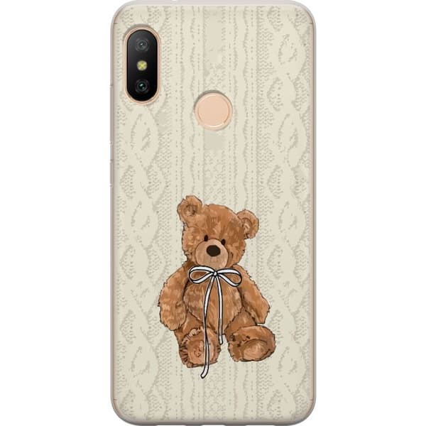 Xiaomi Redmi 6 Pro Genomskinligt Skal Liten Nalle – klassisk nalle i enkel design