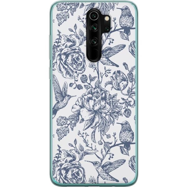 Xiaomi Redmi Note 8 Pro  Läpinäkyvä kuori Kukat & Linnut - Romanttinen Vintage-tyylinen Kuviointi
