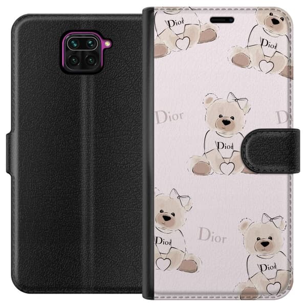 Xiaomi Redmi Note 9 Lompakkokotelo Teddy Dior Vibes - ylellinen nalle muotityyliin