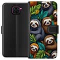 Miniatyrbillede 1 af 3: Xiaomi Redmi Note 9 Tegnebogsetui Sengångarstil - afslappet motiv med sød dovendyr