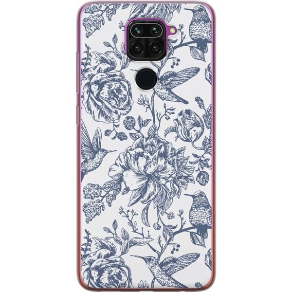 Xiaomi Redmi Note 9 Läpinäkyvä kuori Kukat & Linnut - Romanttinen Vintage-tyylinen Kuviointi