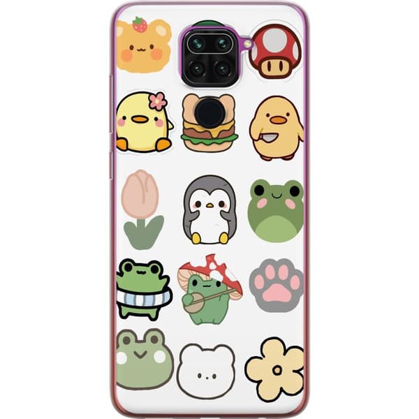 Xiaomi Redmi Note 9 Läpinäkyvä kuori Kawaii Friends