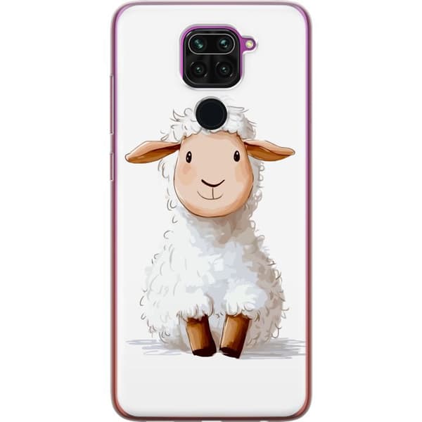 Xiaomi Redmi Note 9 Gennemsigtig cover Sødt Lamm - tegneseriestil til børn og babyprodukter