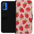 Pikkukuva 1 / 3: Xiaomi Redmi Note 9 4G Lompakkokotelo Mansikkahaaveet - Retrot tyyli mansikkakuviointi