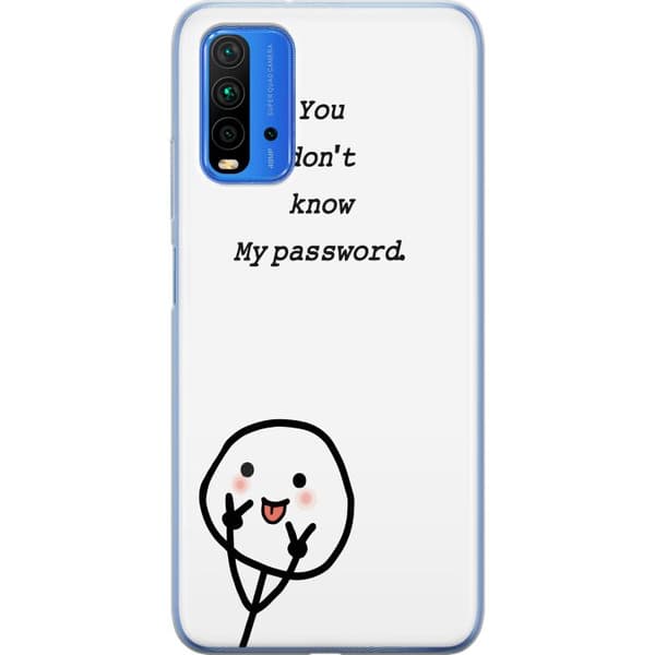 Xiaomi Redmi Note 9 4G Genomskinligt Skal You Don’t Know My Password – edgy textmotiv med attityd