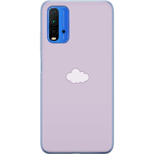 Xiaomi Redmi Note 9 4G Läpinäkyvä kuori Lila Pilvi - minimalistinen pilvi lila taustalla