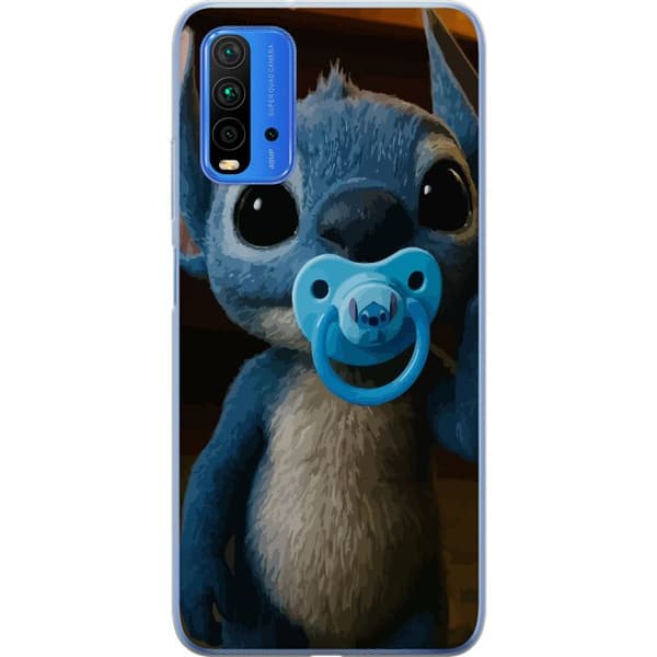 Xiaomi Redmi Note 9 4G Läpinäkyvä kuori Stitch & Napp - vauvateema söpöllä hahmolla