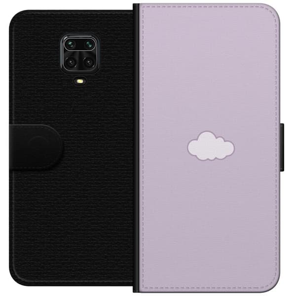 Xiaomi Redmi Note 9S Lompakkokotelo Lila Pilvi - minimalistinen pilvi lila taustalla