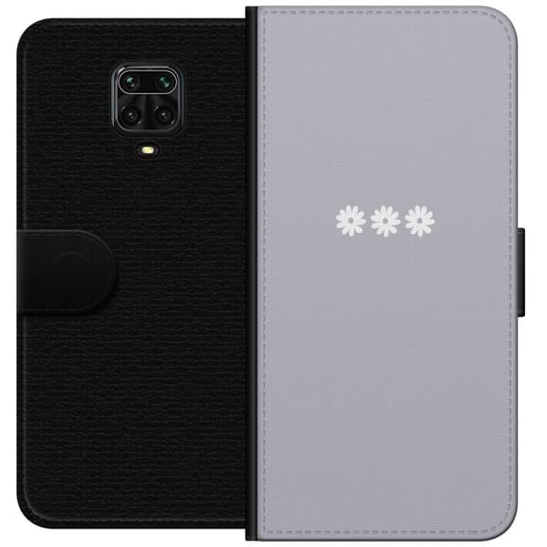 Xiaomi Redmi Note 9S Lompakkokotelo Lila Blomminimalismi - tyylikäs kukkakuva lila taustalla