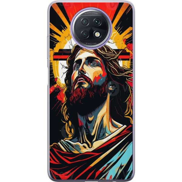 Xiaomi Redmi Note 9T Läpinäkyvä kuori Jeesus ja Kortti - uskonnollinen motiivi syvällä symboliikalla