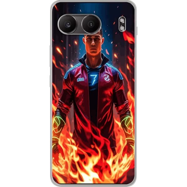 OnePlus Nord 4 Gjennomsiktig deksel Ronaldo Inferno - fotballhelt i flammer