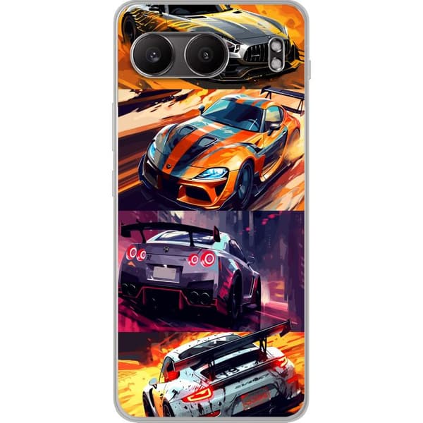 OnePlus Nord 4 Gjennomsiktig deksel Rallyfeber - intensivt motiv med rallybiler