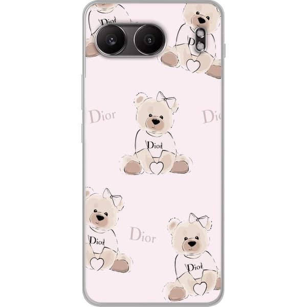 OnePlus Nord 4 Läpinäkyvä kuori Teddy Dior Vibes - ylellinen nalle muotityyliin