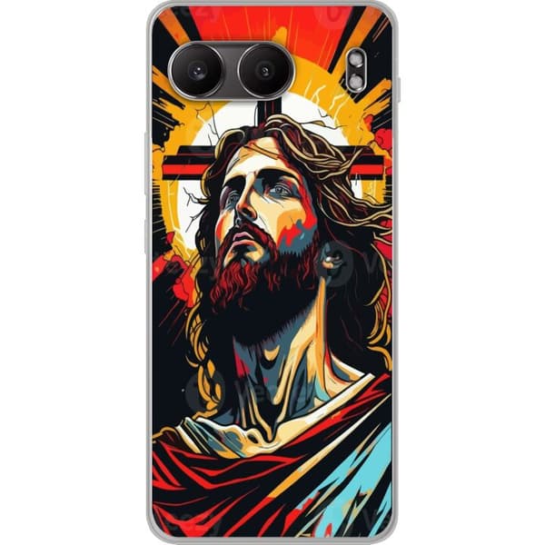 OnePlus Nord 4 Gjennomsiktig deksel Jesus & Kort - religiøst motiv med dyp symbolikk