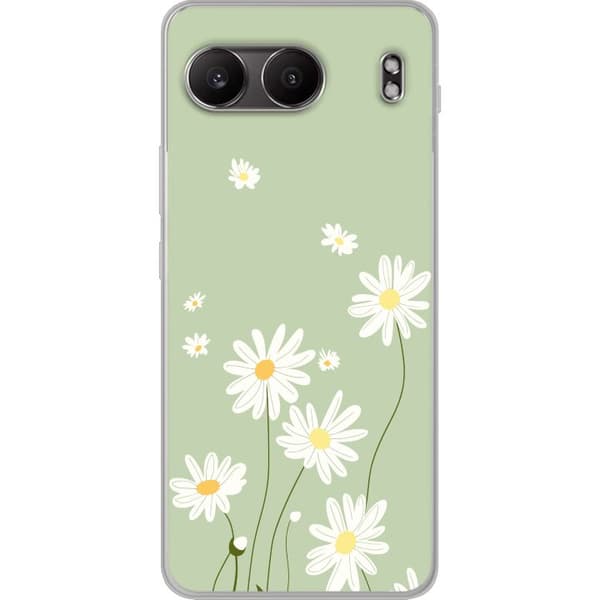 OnePlus Nord 4 Gjennomsiktig deksel Prestekrager - blomstrete mønster i svensk sommerstil