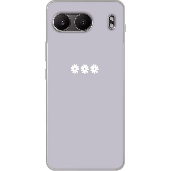 OnePlus Nord 4 Läpinäkyvä kuori Lila Blomminimalismi - tyylikäs kukkakuva lila taustalla