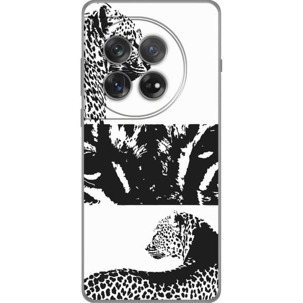 OnePlus 12 Genomskinligt Skal Leopard Faces – trendigt mönster med leopardansikten
