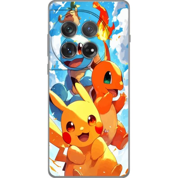 OnePlus 12 Läpinäkyvä kuori Pocket Creatures - innoittanut Pokémonista mainitsematta nimeä