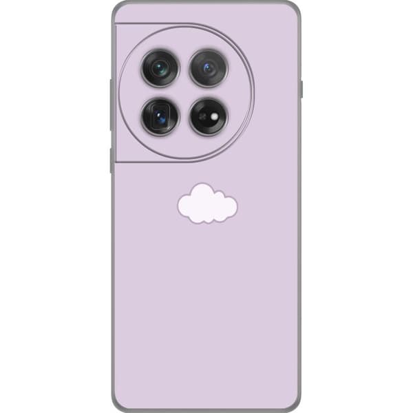 OnePlus 12 Läpinäkyvä kuori Lila Pilvi - minimalistinen pilvi lila taustalla