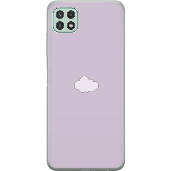 Samsung Galaxy A22 5G Läpinäkyvä kuori Lila Pilvi - minimalistinen pilvi lila taustalla