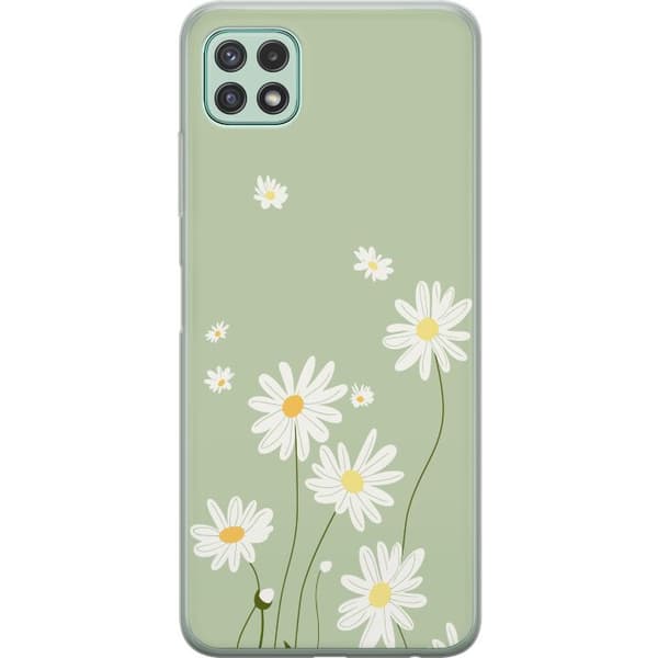 Samsung Galaxy A22 5G Läpinäkyvä kuori Papukaijanpaparit - kukallinen kuviointi ruotsalaiseen kesätyyliin