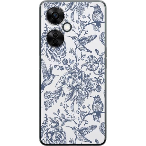 OnePlus Nord CE 3 Lite Gjennomsiktig deksel Blomster & Fugler - Romantiskt Vintage-stil Mønster