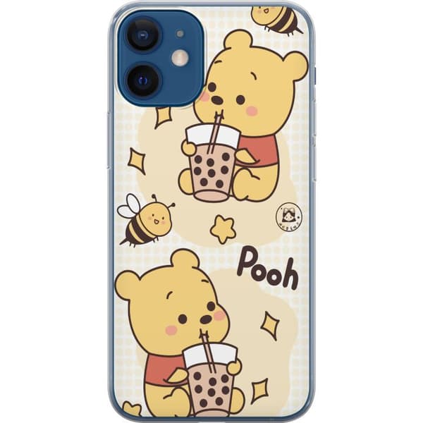 Apple iPhone 12 mini Gennemsigtig cover Nalle Pooh-stil - klassisk bjørnemotiv i en ny fortolkning