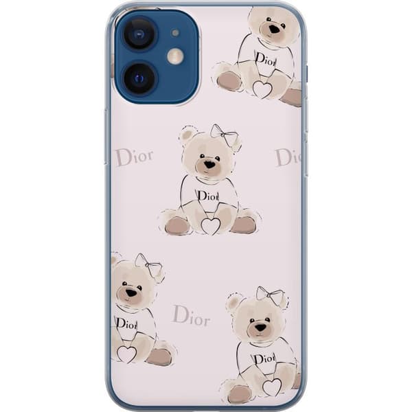 Apple iPhone 12 mini Läpinäkyvä kuori Teddy Dior Vibes - ylellinen nalle muotityyliin