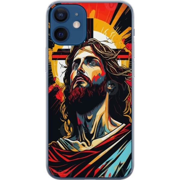 Apple iPhone 12 mini Gjennomsiktig deksel Jesus & Kort - religiøst motiv med dyp symbolikk