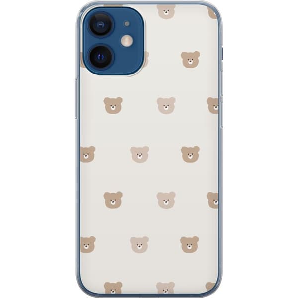 Apple iPhone 12 mini Gjennomsiktig deksel Teddybakgrunn - søte teddybjørner mot en myk bakgrunn