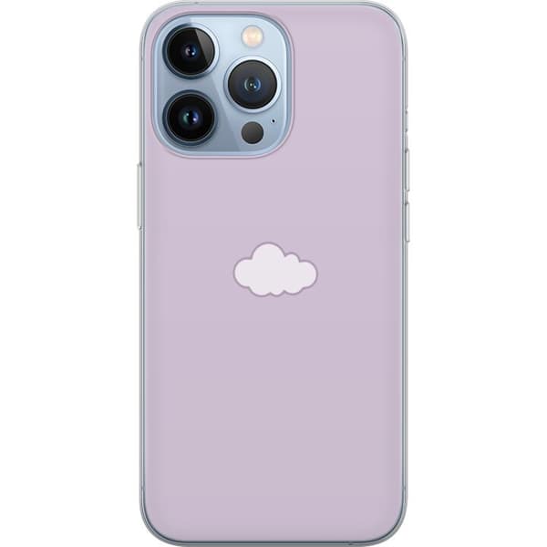 Apple iPhone 13 Pro Gjennomsiktig deksel Lilla Sky - minimalistisk sky på en lilla bakgrunn