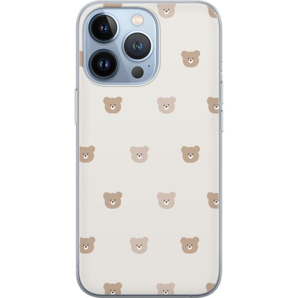 Apple iPhone 13 Pro Gjennomsiktig deksel Teddybakgrunn - søte teddybjørner mot en myk bakgrunn