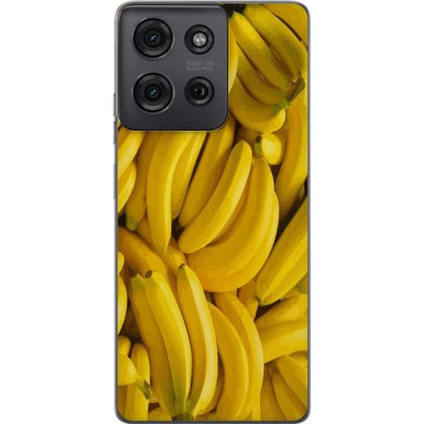 Motorola Moto G75 Genomskinligt Skal Banana Pattern – lekfullt mönster med gula bananer