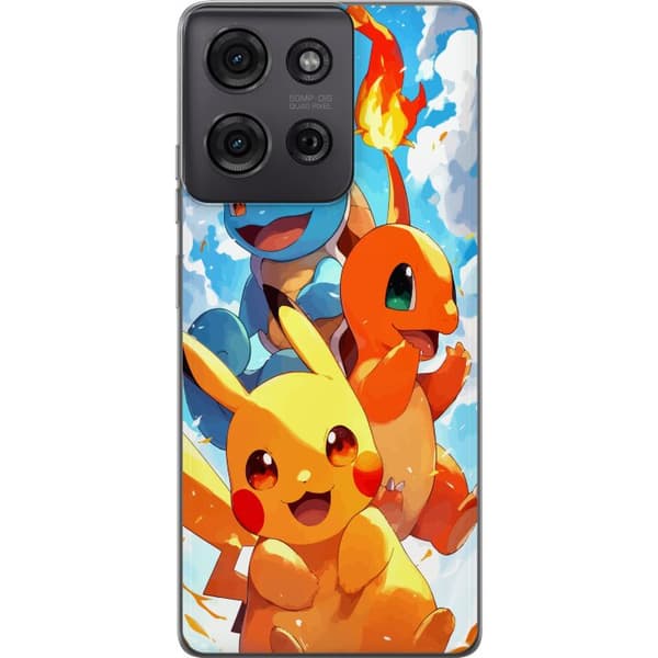 Motorola Moto G75 Gjennomsiktig deksel Pocket Creatures - inspirert av Pokémon uten å nevne navnet
