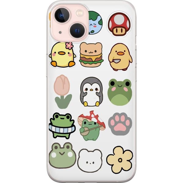 Apple iPhone 13 Gennemsigtig cover Kawaii Friends