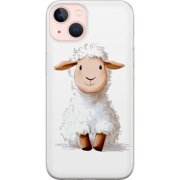 Apple iPhone 13 Genomskinligt Skal Sött Lamm – tecknad stil för barn & babyprodukter
