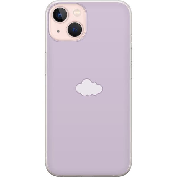 Apple iPhone 13 Gennemsigtig cover Lilla Sky - minimalistisk sky på lilla baggrund