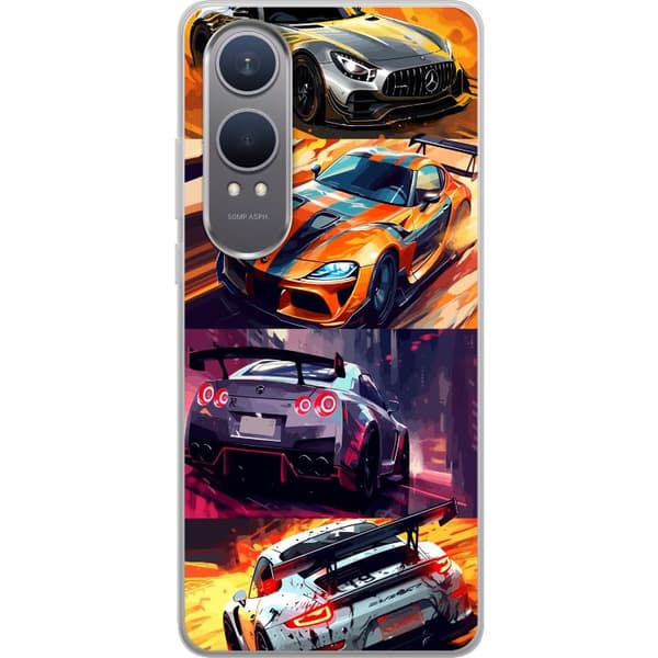 OnePlus Nord CE4 Lite Gjennomsiktig deksel Rallyfeber - intensivt motiv med rallybiler