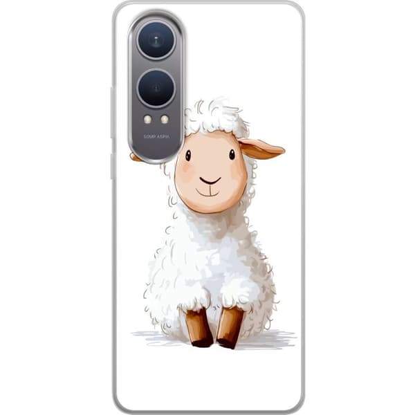 OnePlus Nord CE4 Lite Gjennomsiktig deksel  Søtt Lam - tegneseriestil for barn og babyprodukter