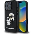 Miniatyrbild 1 av 5: Karl Lagerfeld 3D Gummi Karl och Choupette Bakskal för iPhone 16 Pro Max Svart