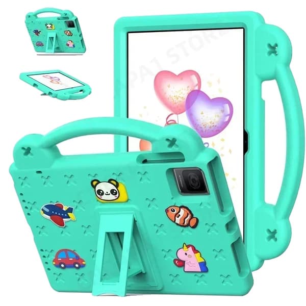 Tablet Beskyttelsessag, Stødabsorberende EVA Skum, Børnevenligt Design,T40HD 10,4 tommer, Mintgrøn